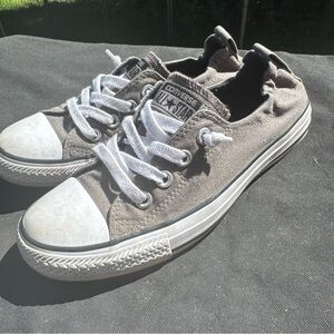 Converse Sneakers W 7 Shoreline Stretch Heel Gray And White Very Nice